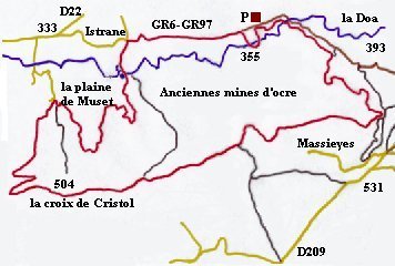 Colorado provenal - circuit en rouge