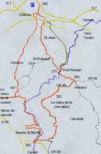 la grande boucle - circuit en rouge